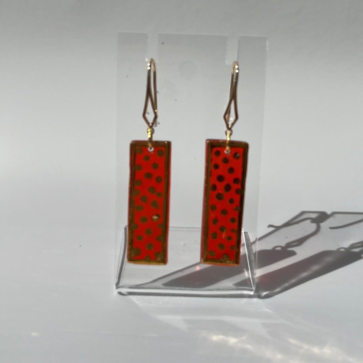 1 Orange Dot Earrings